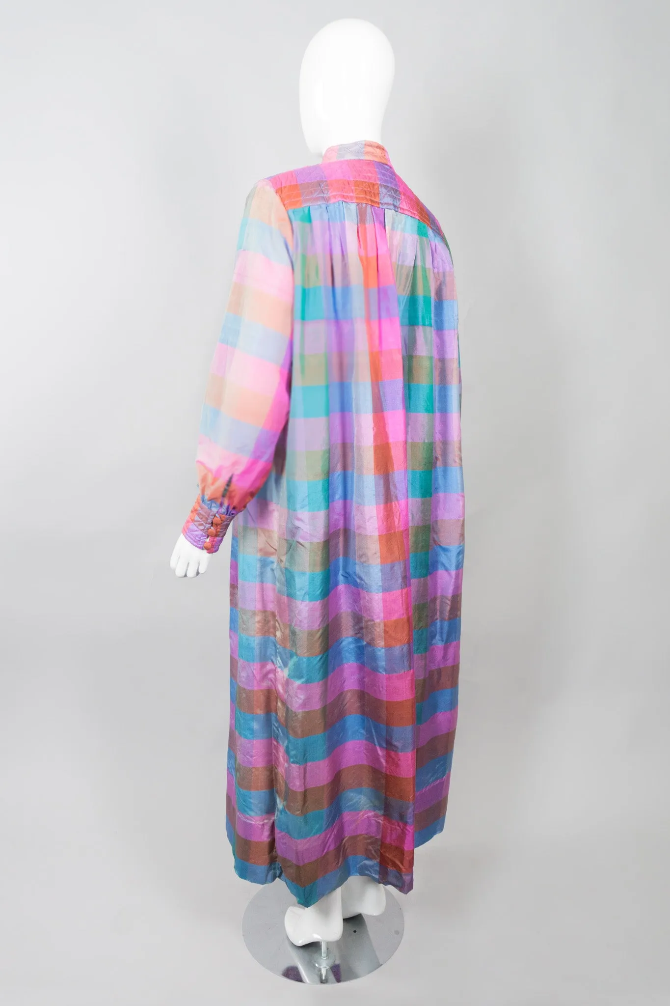 Iridescent Check Silk Kaftan