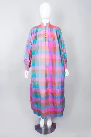 Iridescent Check Silk Kaftan