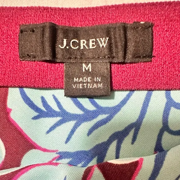 J.CREW MARCO PAISLEY PULL-ON SLIP SKIRT