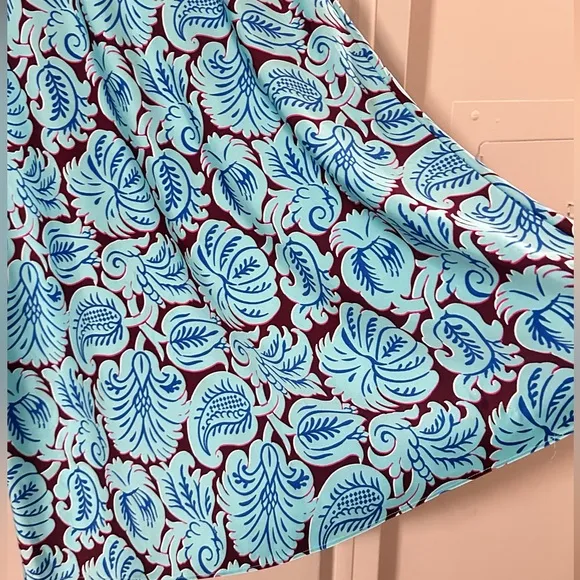 J.CREW MARCO PAISLEY PULL-ON SLIP SKIRT