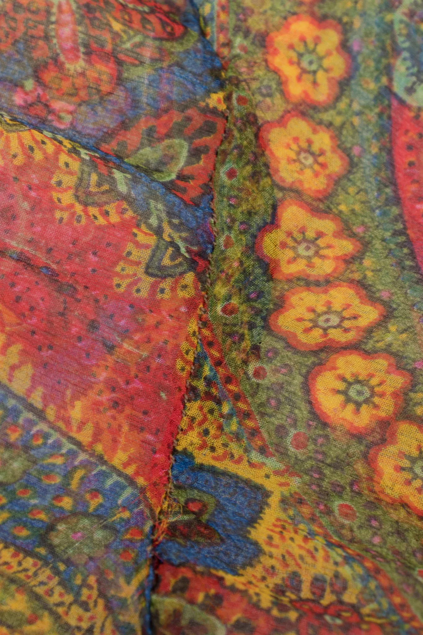 Jeweled Paisley Chiffon Dress