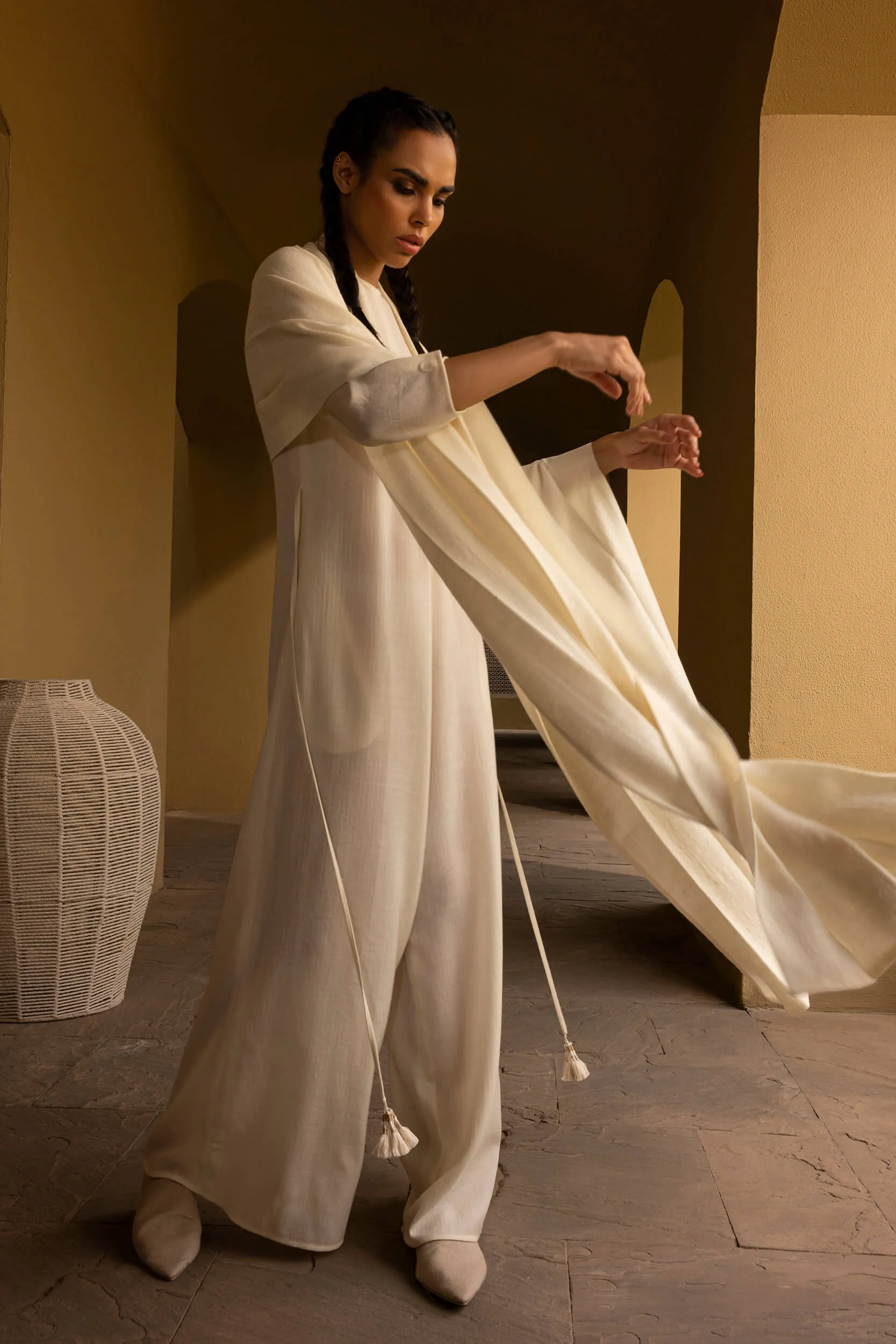 Johannesburg Woollen Jumpsuit (Ivory)
