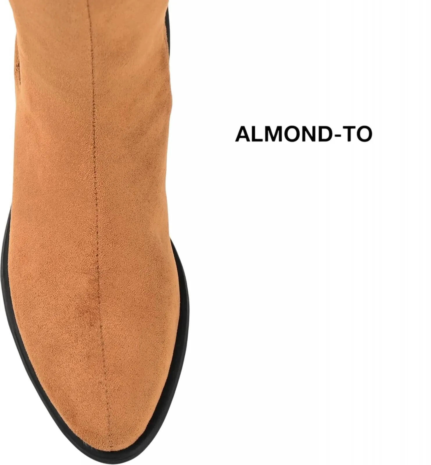 Journee Collection Celesst Comfort Foam Stacked Heel Knee High Boots Cognac 7M