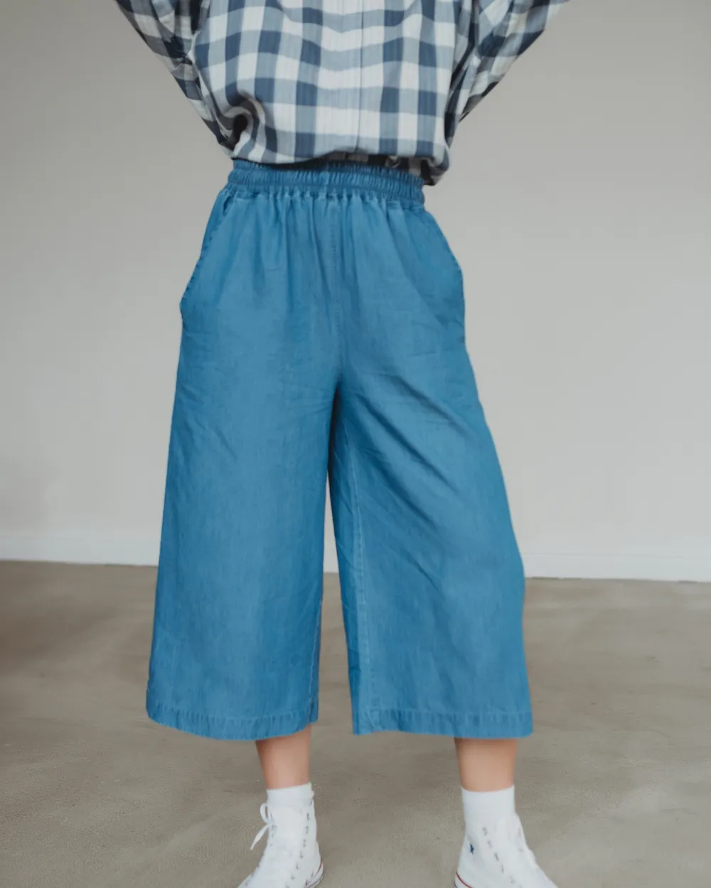 Judy Washed Denim Blue Trousers