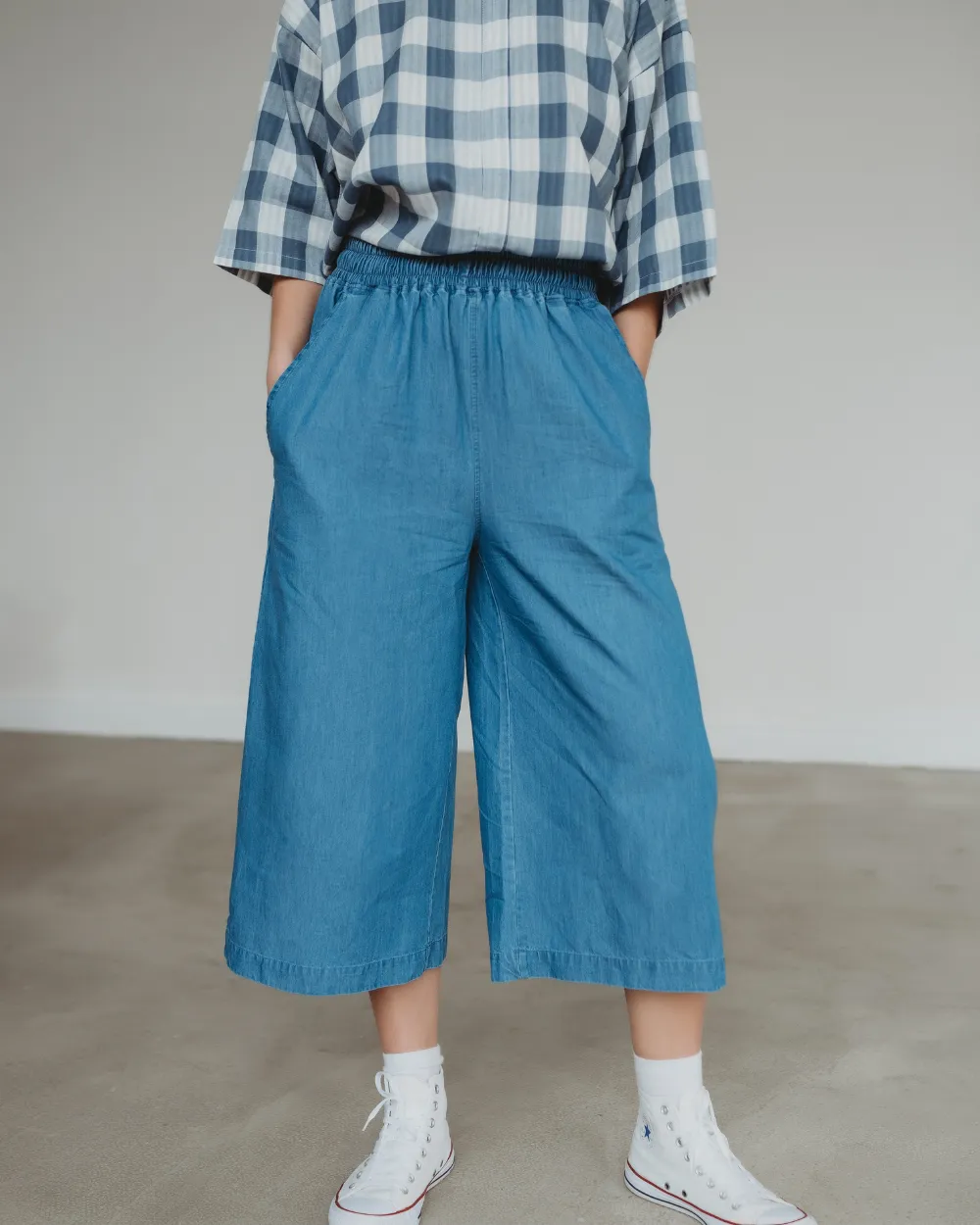 Judy Washed Denim Blue Trousers