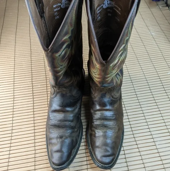 Justin Men's Stampede Sorrell Appache Huck Brown Boots 2551 Size 10.5D.  B100pm