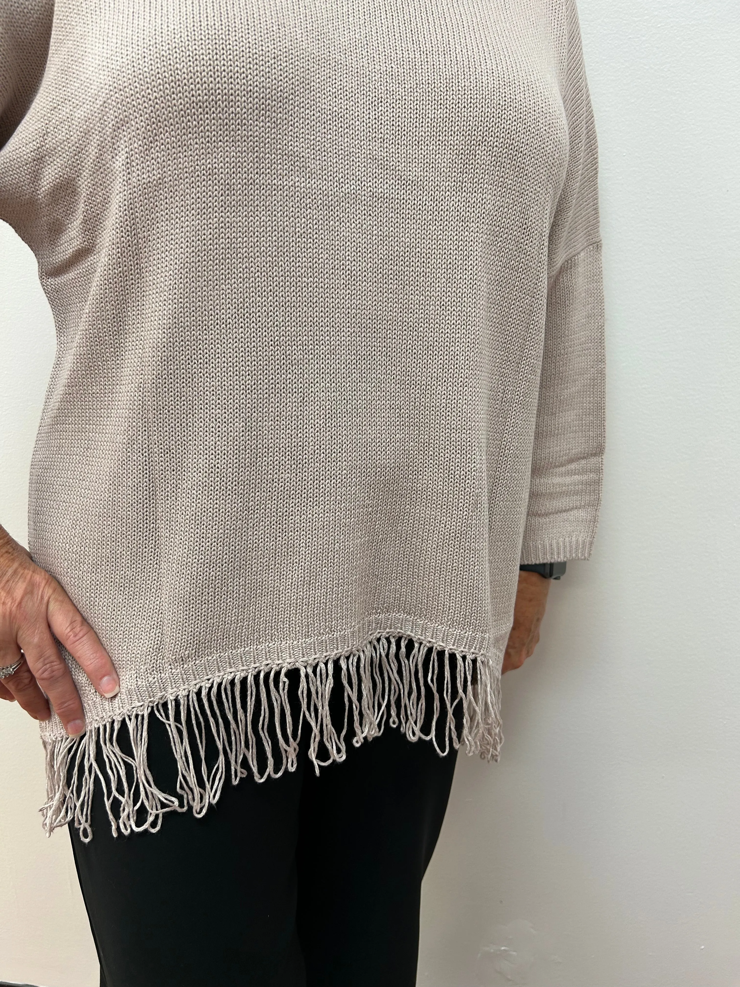 Lightweight Fringe Sweater