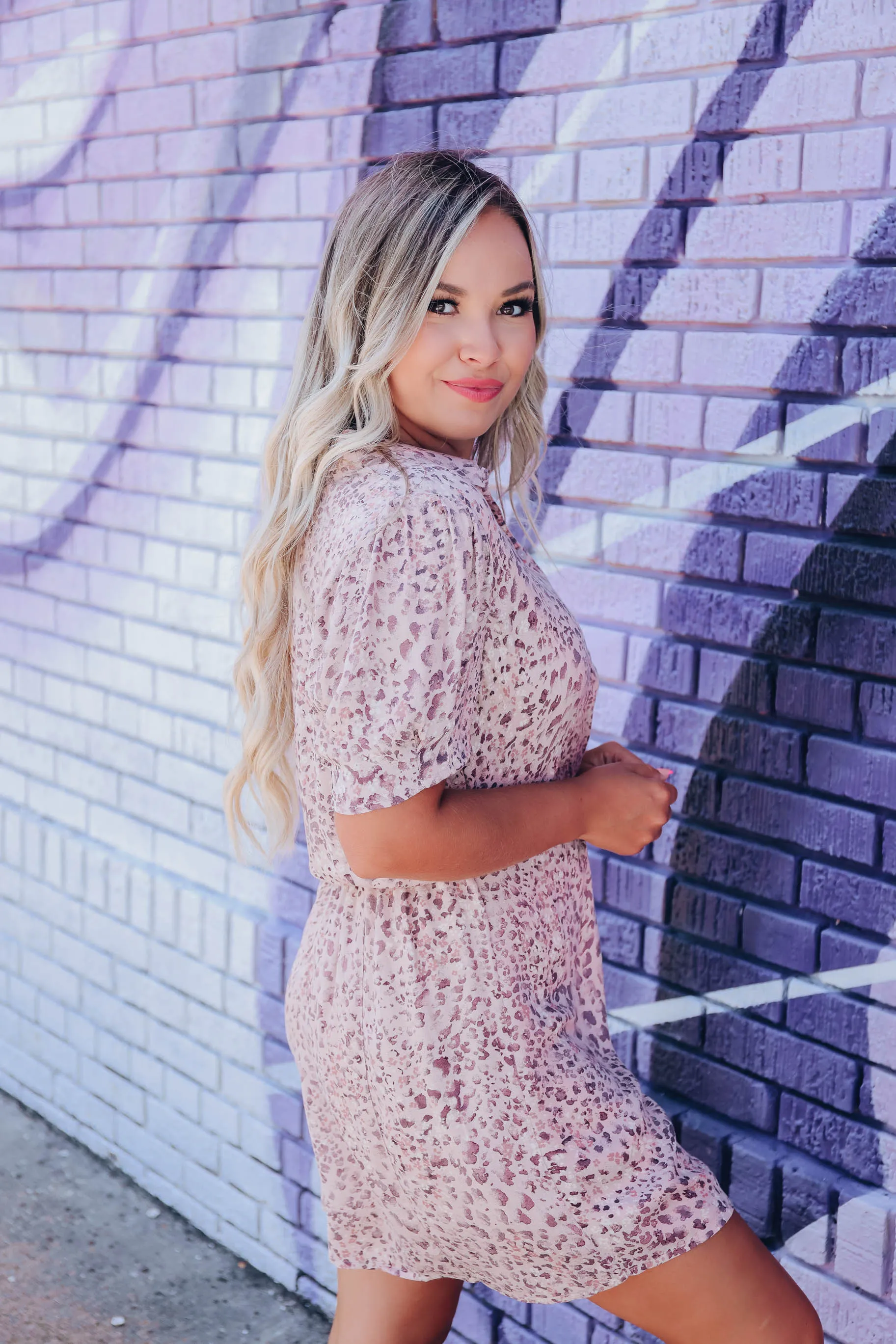 Make It Happen Leopard Dress - Mauve