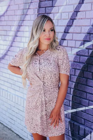 Make It Happen Leopard Dress - Mauve