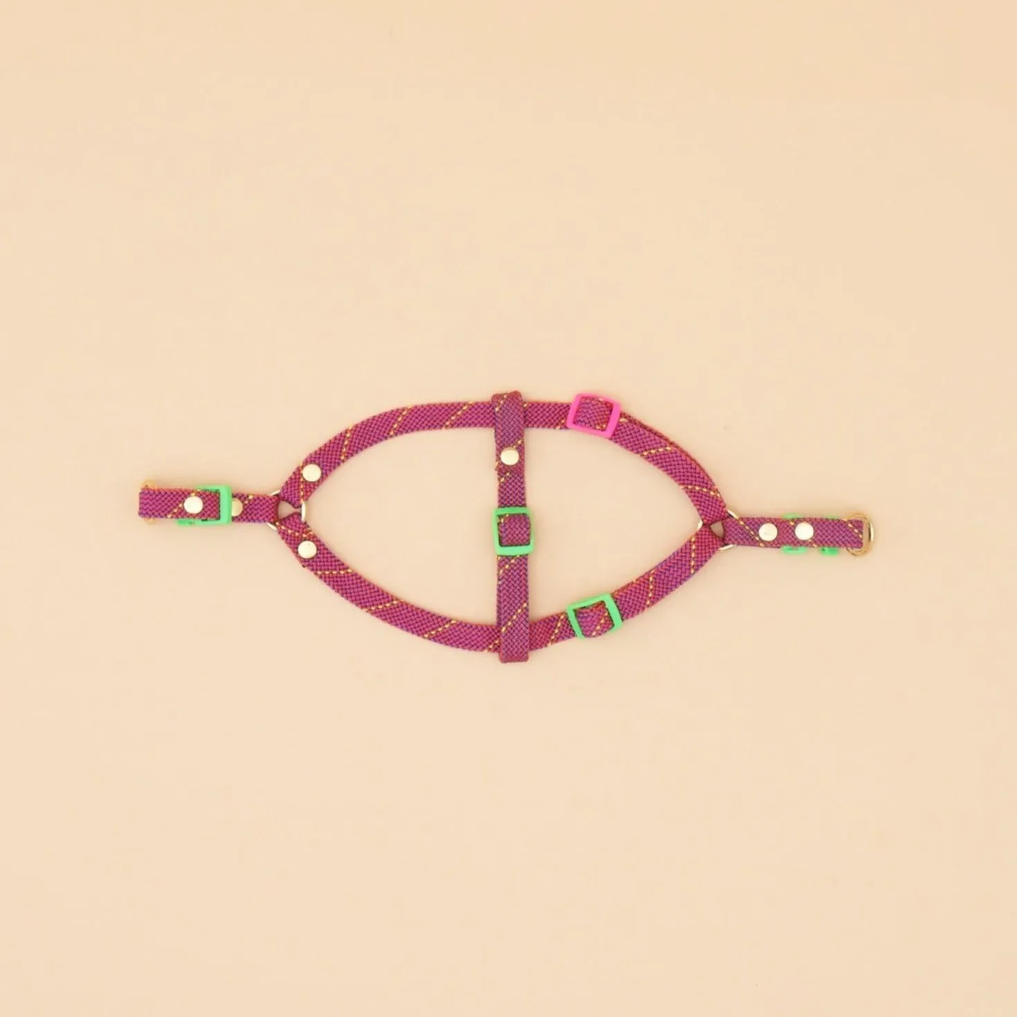 Marley Flat Rope Harness - Pink