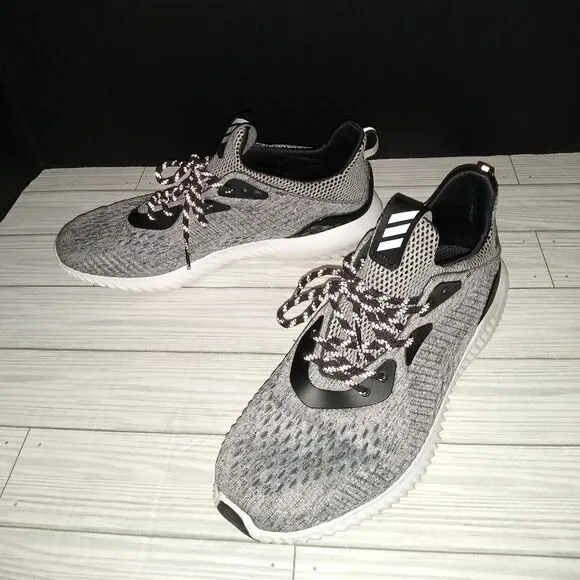 Men’s Adidas Alpha 3 Bounce Size: 9½ Grey Black Jogging Running Sneakers