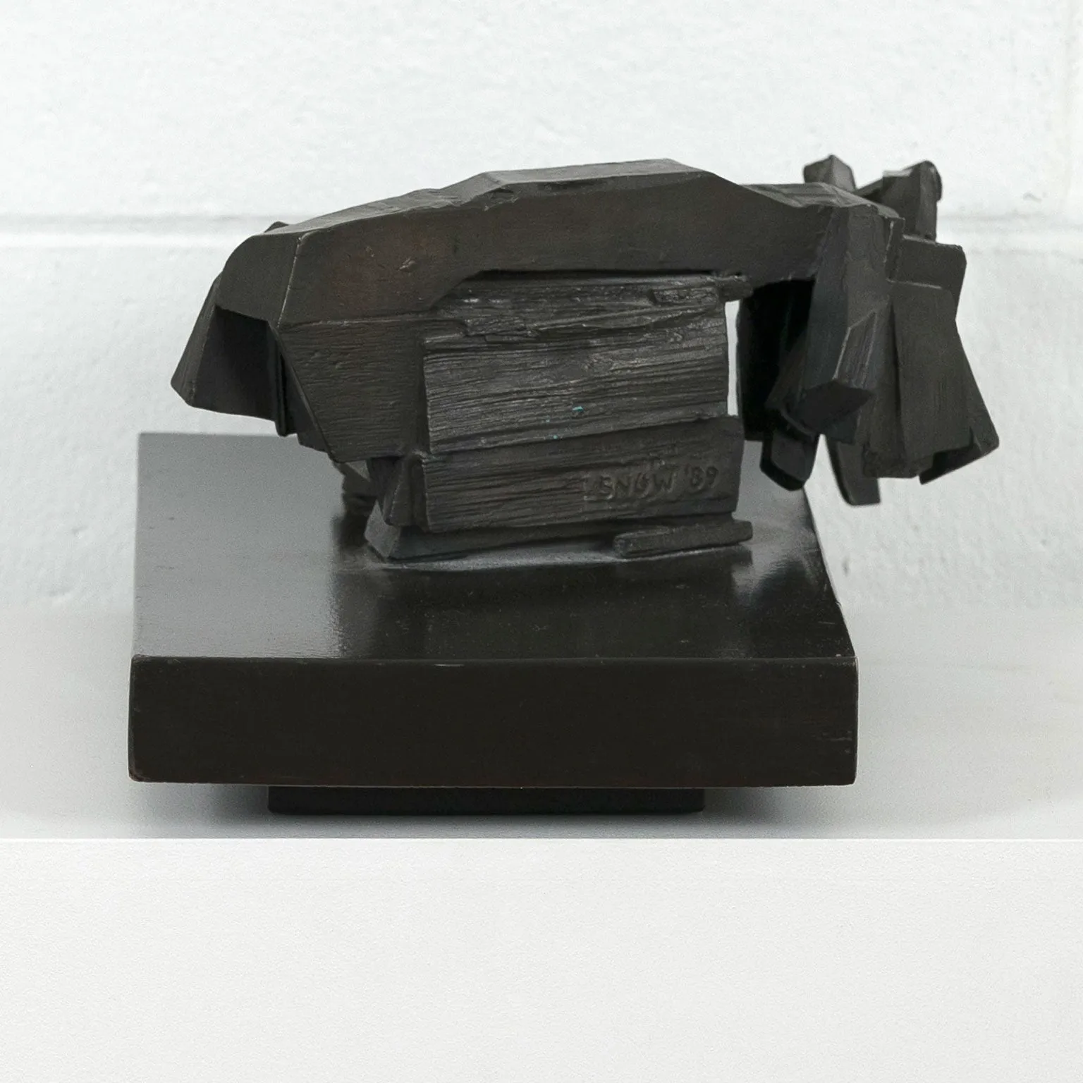 MICHAEL SNOW "WOOD CALLING BRONZE" SCULPTURE, 1989