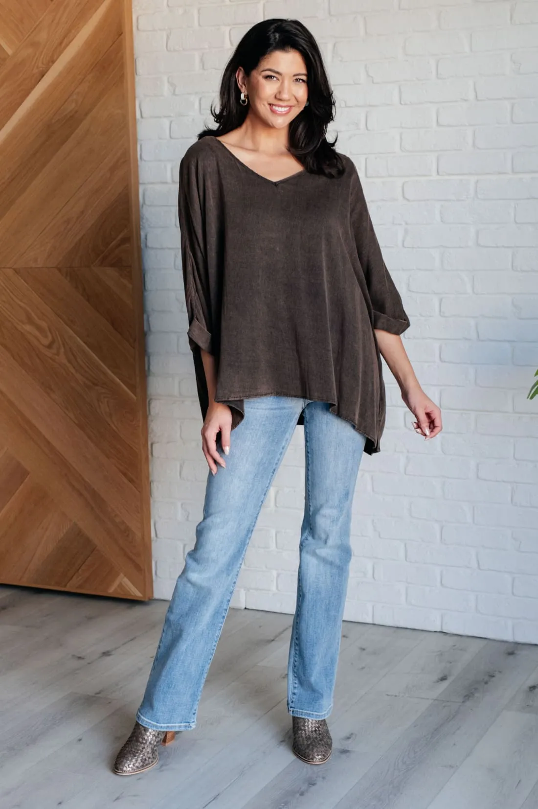 Mineral Washed Oversized Top