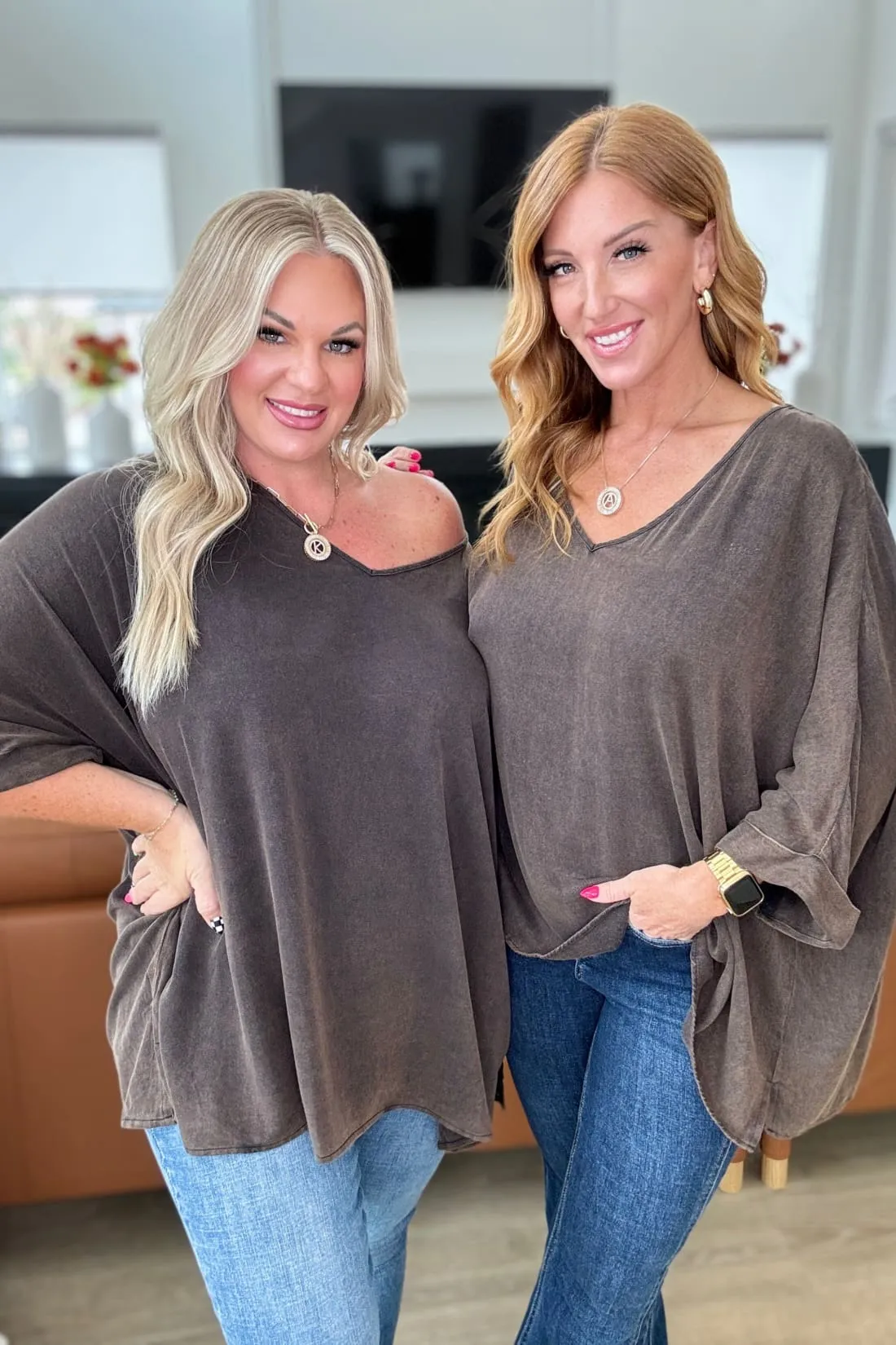 Mineral Washed Oversized Top