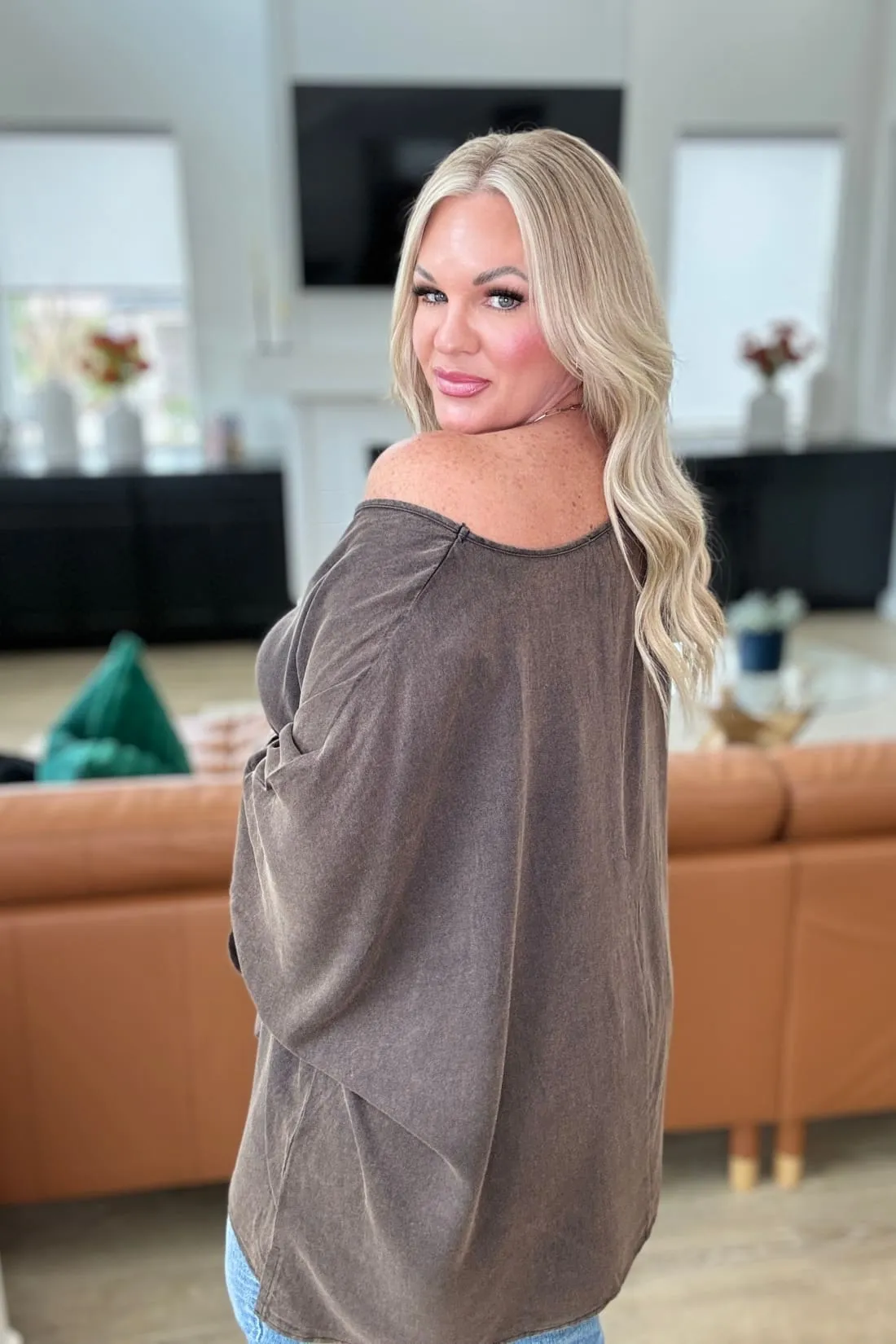 Mineral Washed Oversized Top