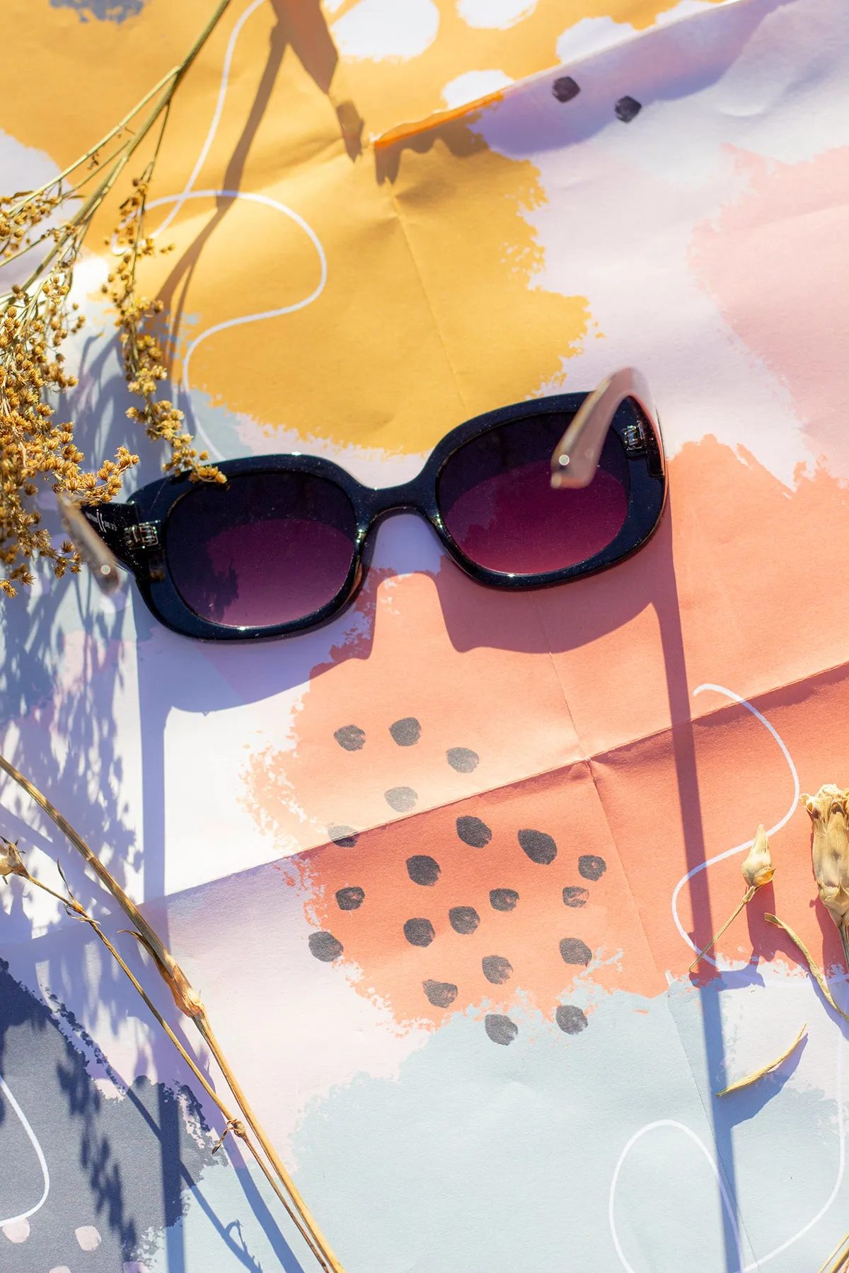 Narrow Oval Chunky Sunglasses