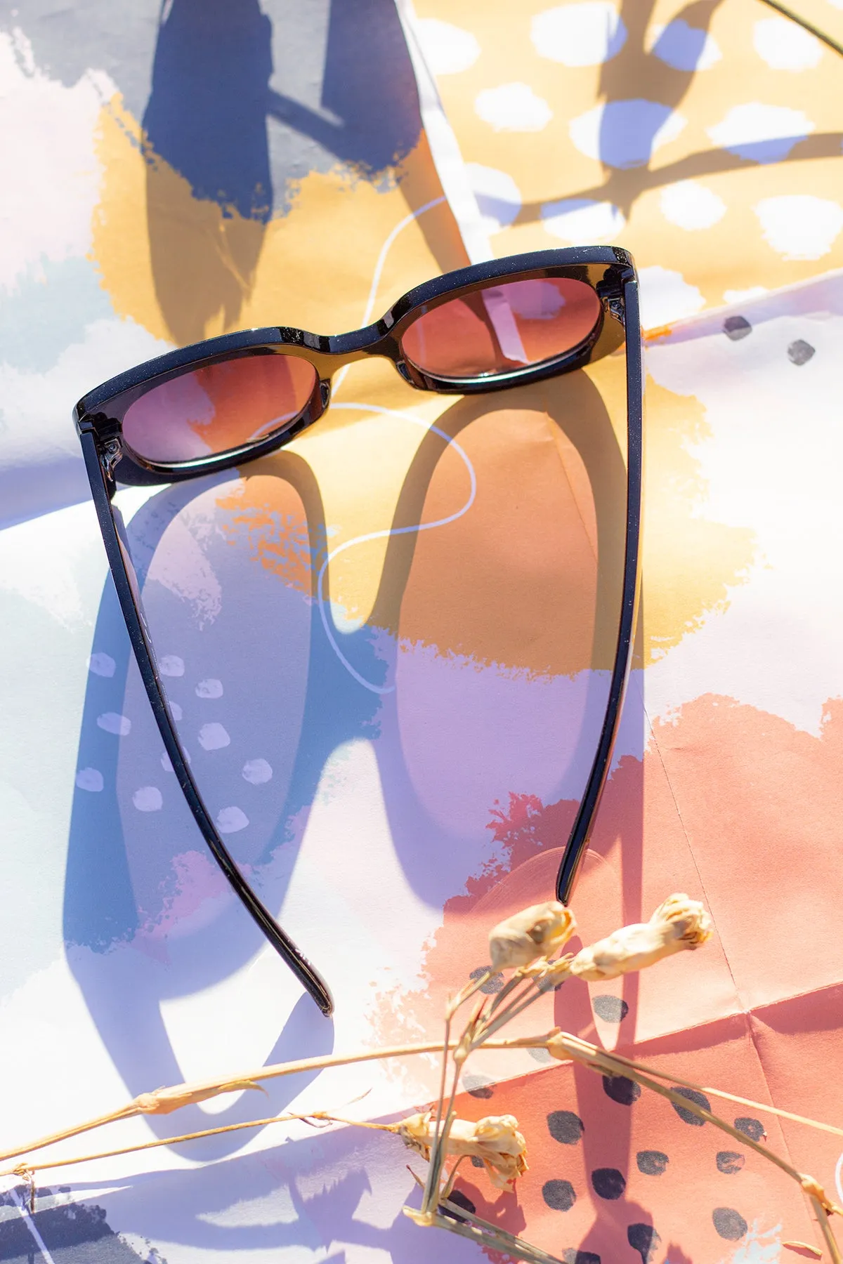 Narrow Oval Chunky Sunglasses