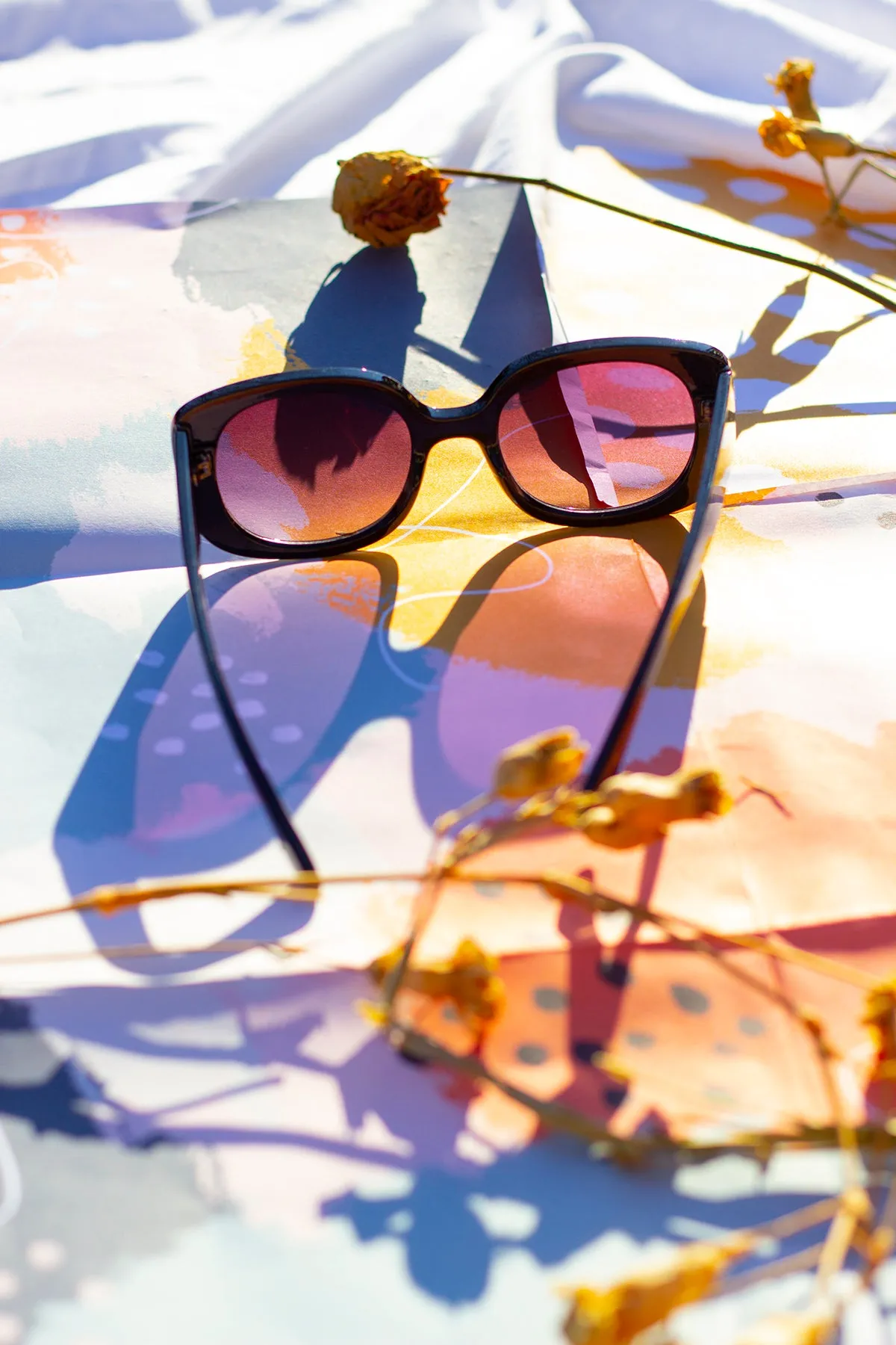 Narrow Oval Chunky Sunglasses