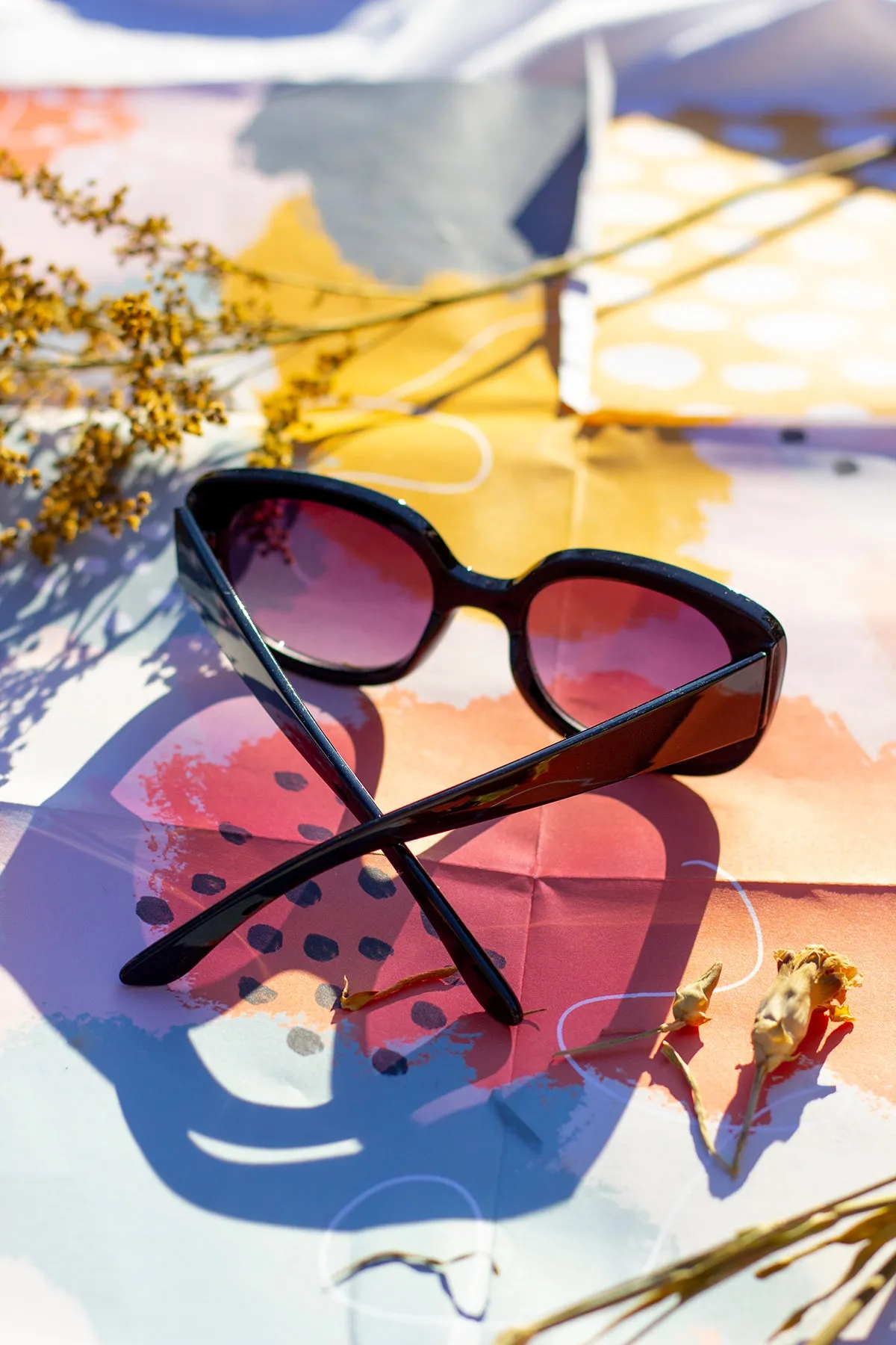 Narrow Oval Chunky Sunglasses