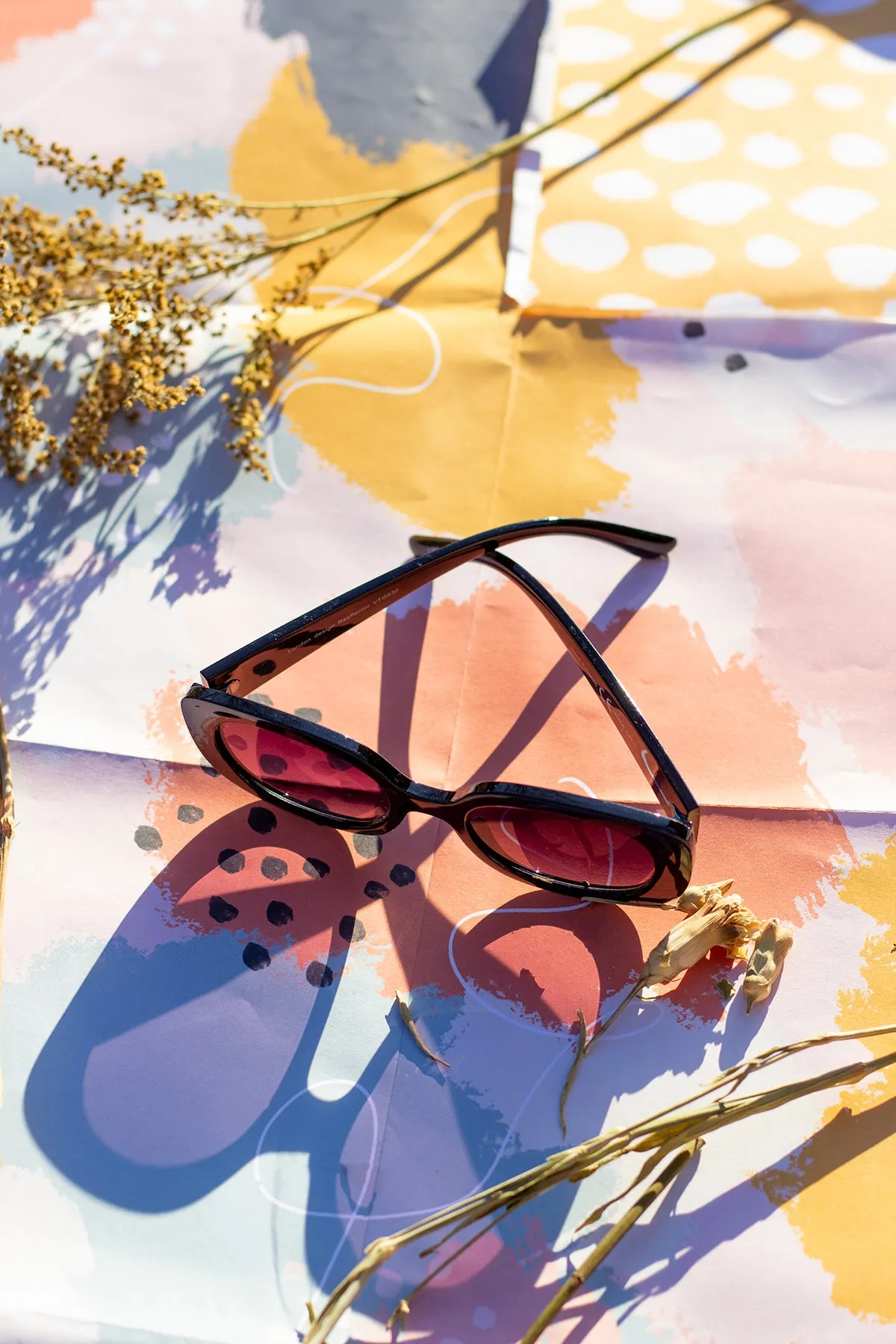 Narrow Oval Chunky Sunglasses