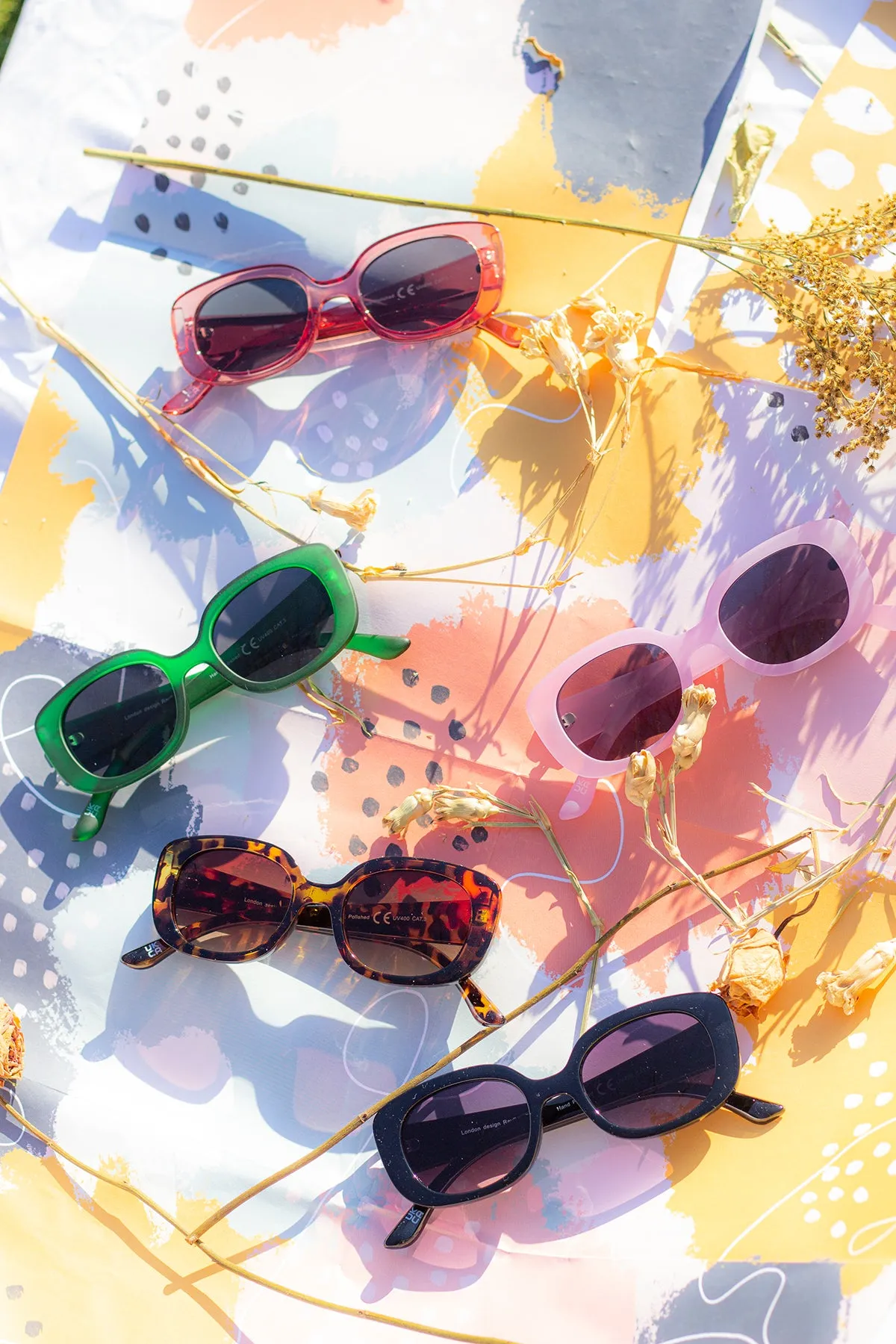 Narrow Oval Chunky Sunglasses