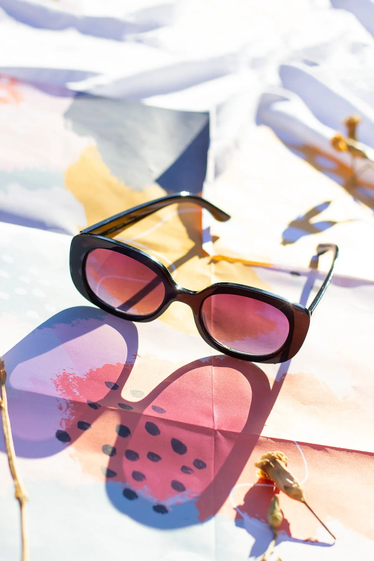 Narrow Oval Chunky Sunglasses