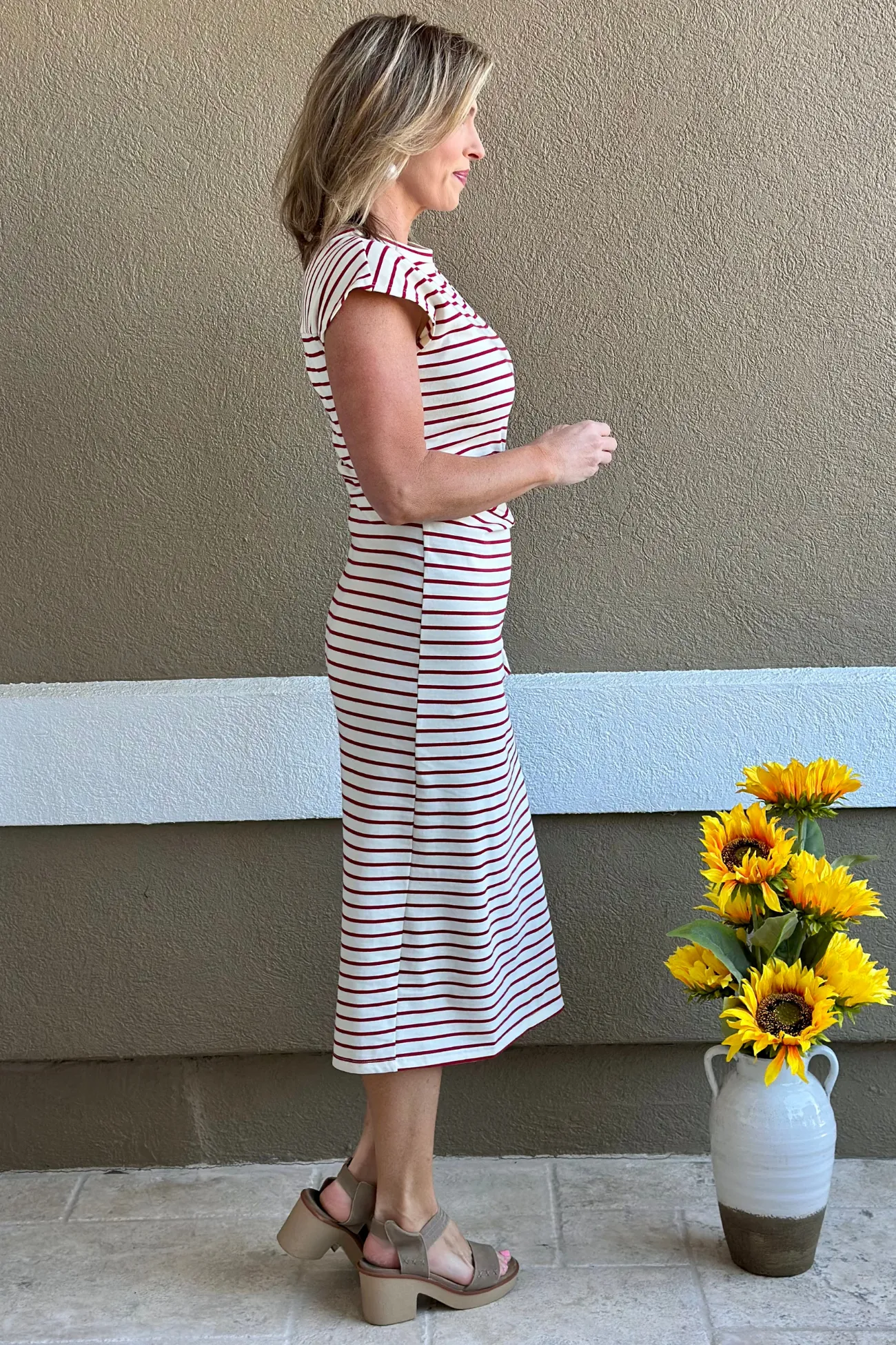 Nautical Charm Striped Knot Dress