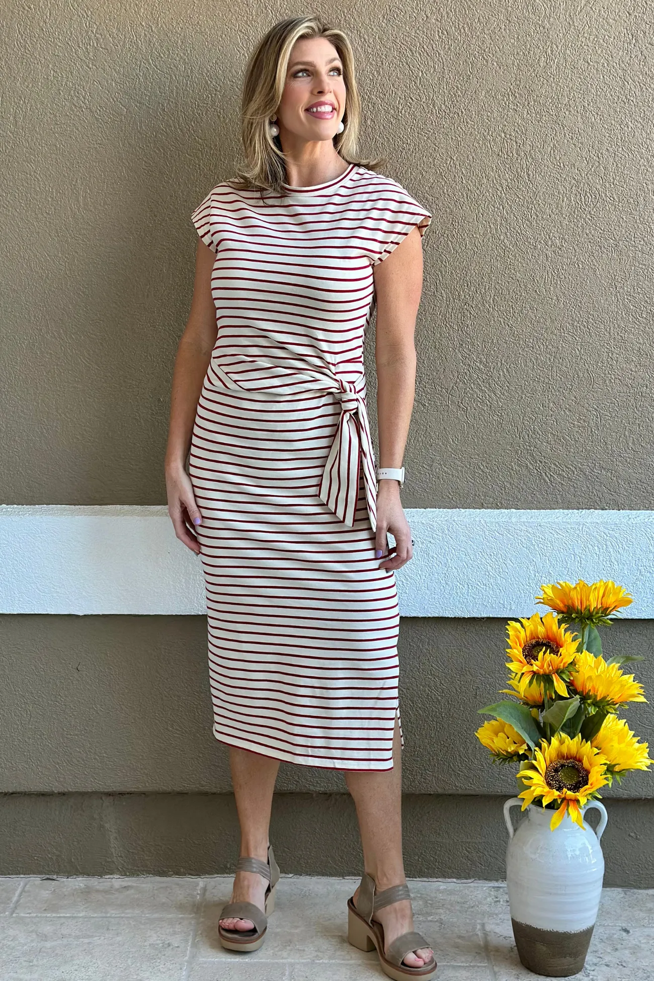 Nautical Charm Striped Knot Dress