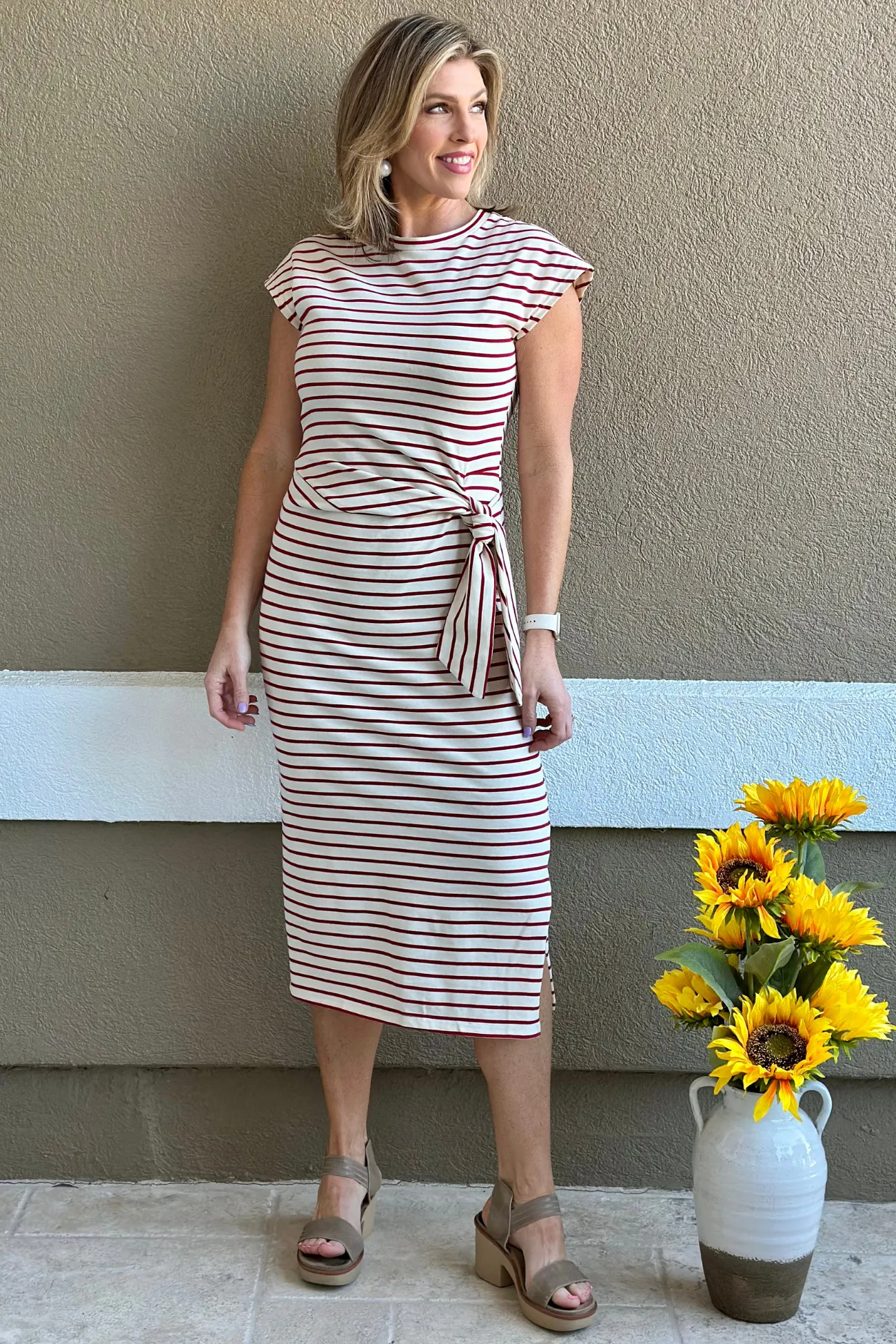 Nautical Charm Striped Knot Dress