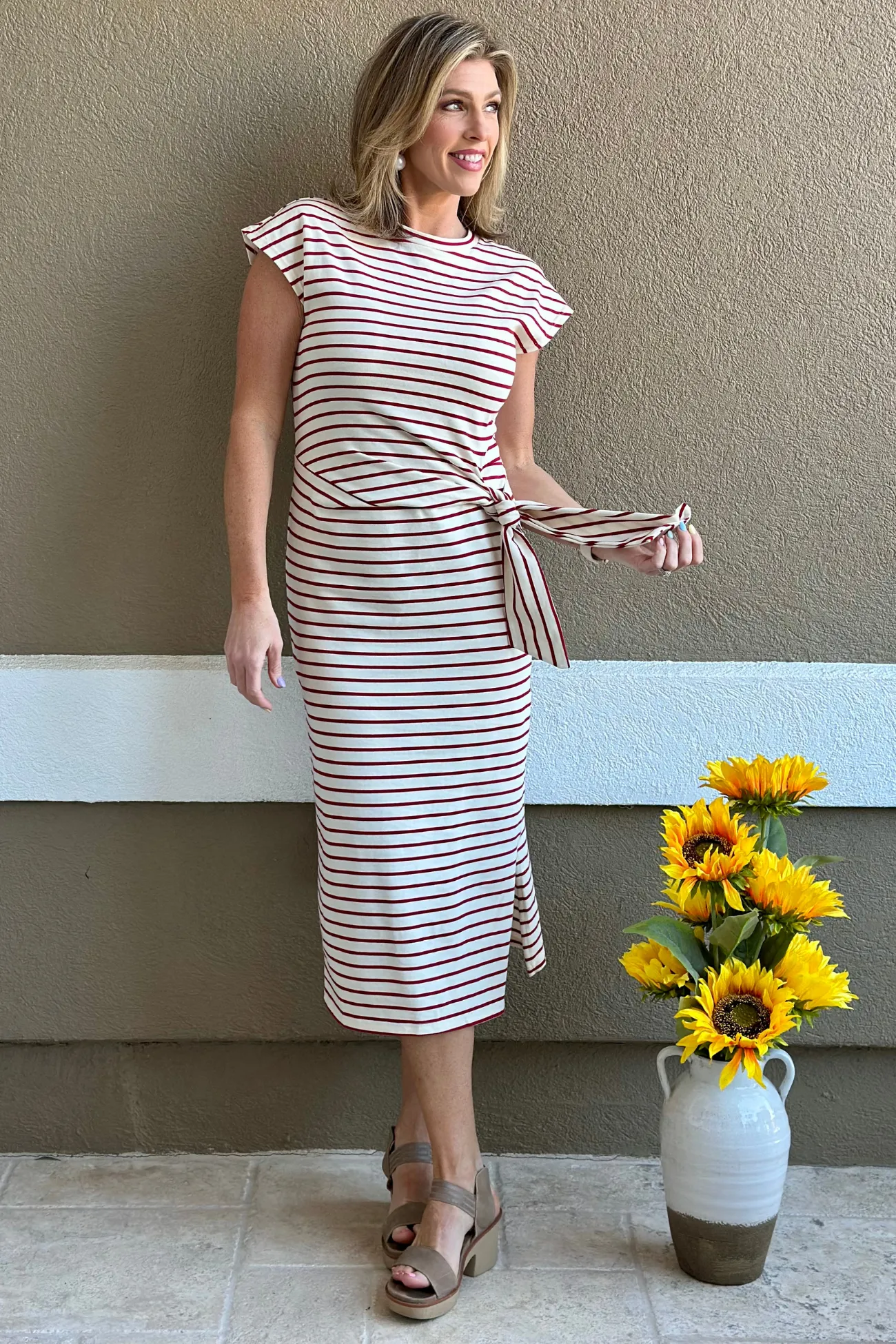 Nautical Charm Striped Knot Dress