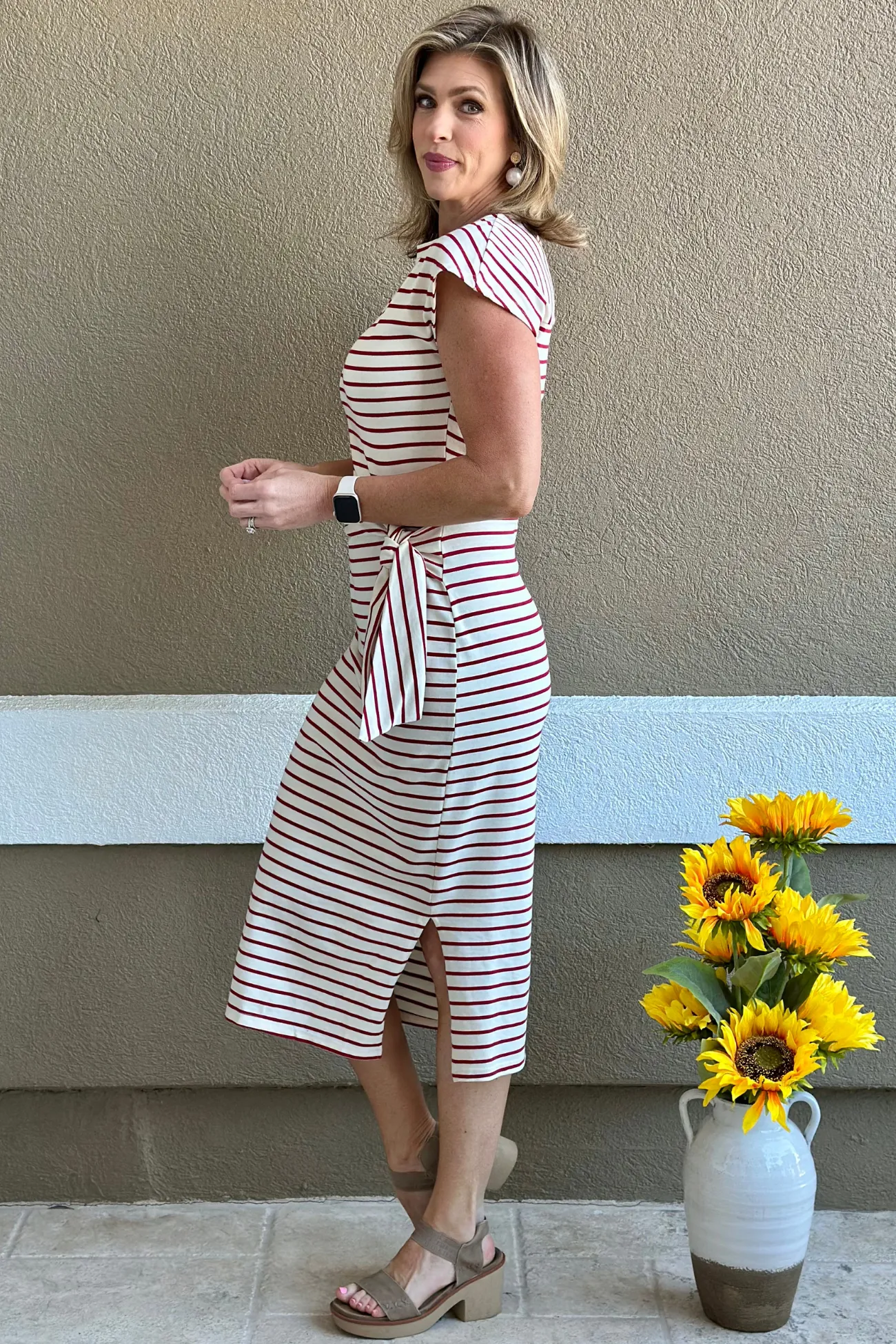 Nautical Charm Striped Knot Dress