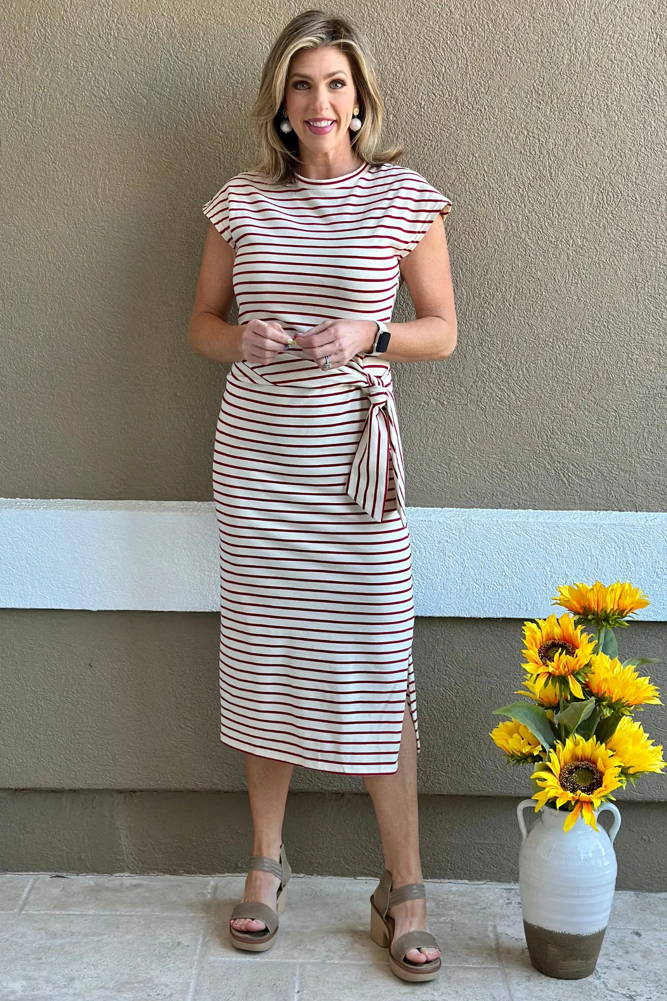 Nautical Charm Striped Knot Dress
