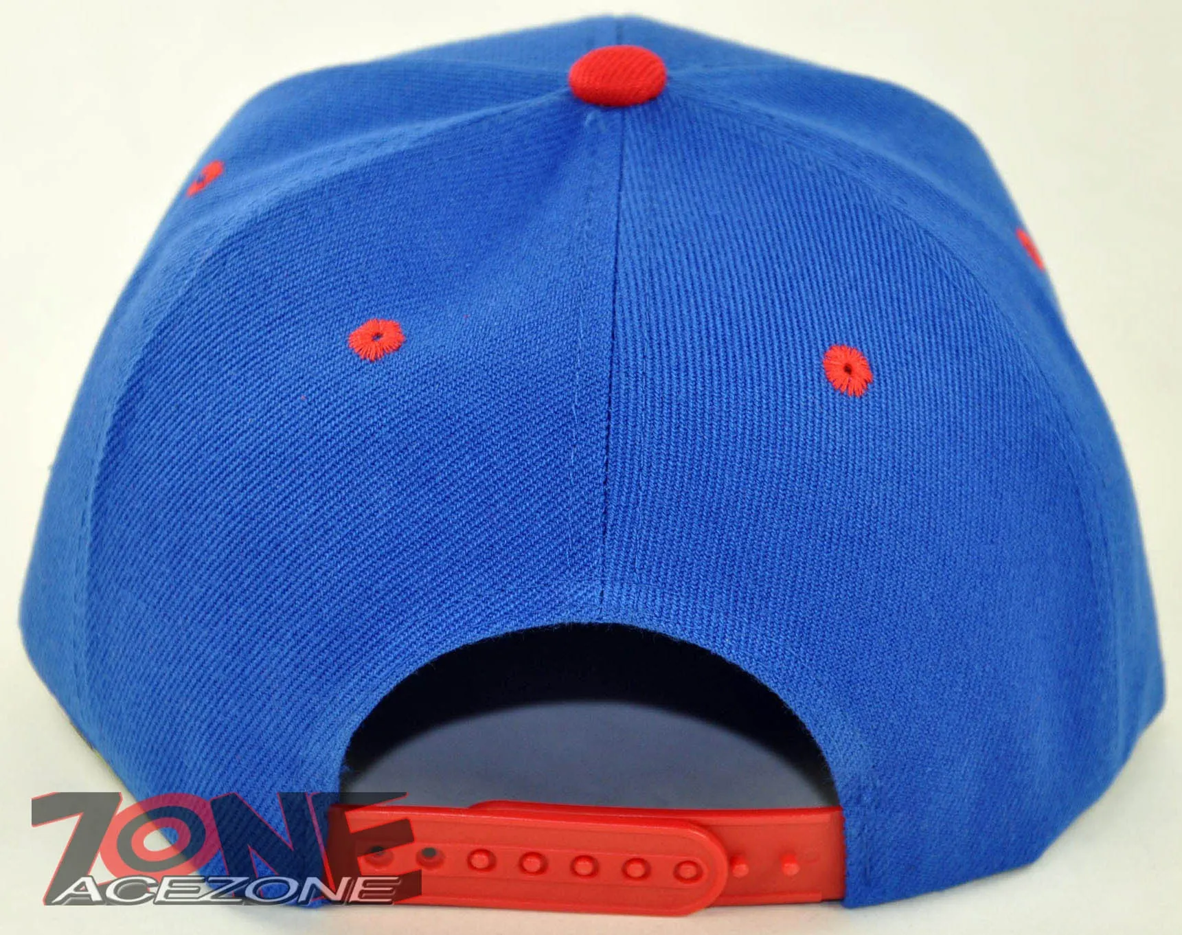 NEW! FLAT BILL SNAPBACK BALL SPORT CAP HAT ROYAL BLUE RED