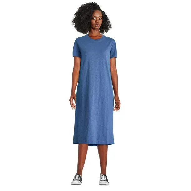 New George Women's Midi T-shirt Dress, Blue, sz XL