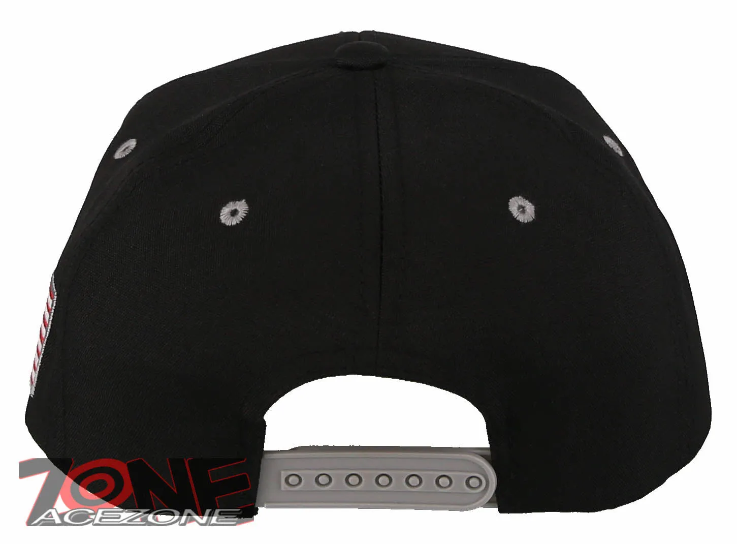 NEW! SKULL USA FLAG MASK SKELETON FLAT BILL SNAPBACK BASEBALL CAP HAT BLACK