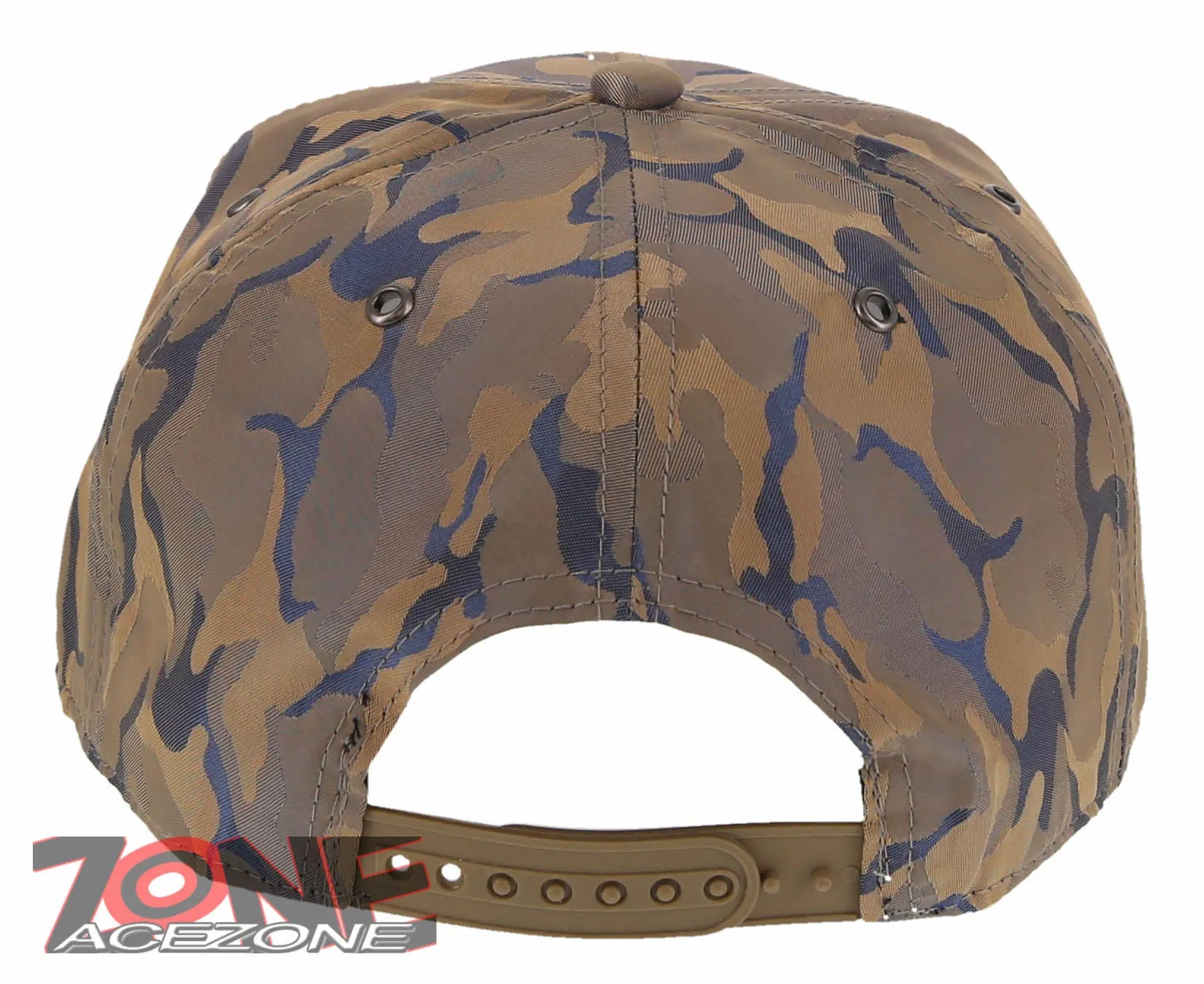 NEW! STAR FLAT BILL SNAPBACK BASEBALL CAP HAT CAMOUFLAGE KHAKI BLUE
