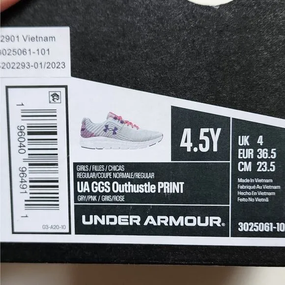 New Under Armour GGS Outhustle Print Sneakers