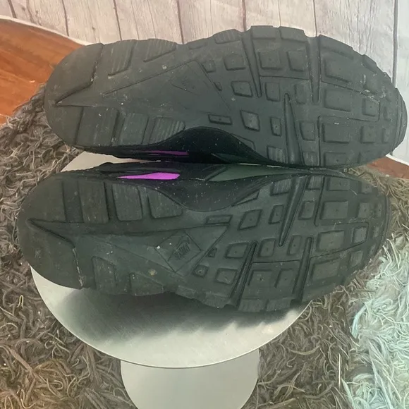 NIKE AIR HUARACHE RUNS SU RIVER BRIGHT CACTUS BLACK GRAY PURPLE SNEAKERS
