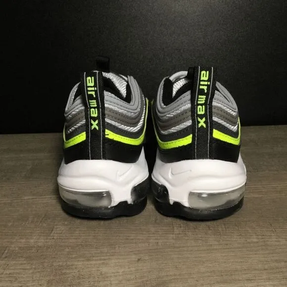 Nike Air Max 97 GS Platinum Black Volt Sneakers 921522-030 Youth Size 4Y