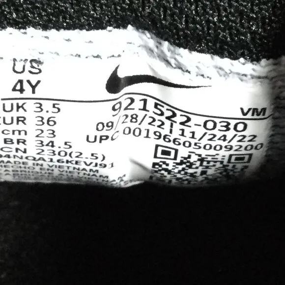 Nike Air Max 97 GS Platinum Black Volt Sneakers 921522-030 Youth Size 4Y