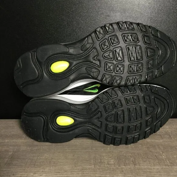 Nike Air Max 97 GS Platinum Black Volt Sneakers 921522-030 Youth Size 4Y
