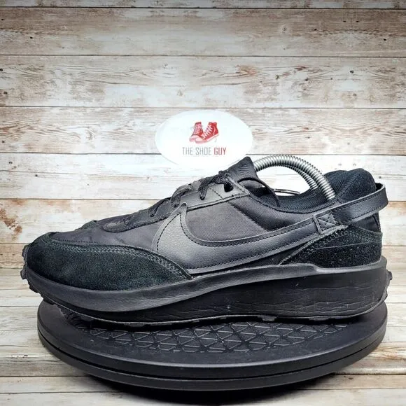 Nike Waffle Debut Men's Size 10 Triple Black Athletic Shoes