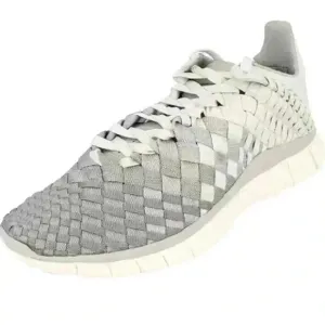 Nike Women Light Grey Low-Tops &amp; Sneakers Textile Fibers, Women’s size 8.5