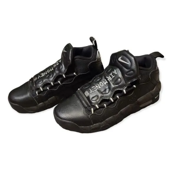 Nike Air More Money Black Sneakers 7 Youth Womens 8.5