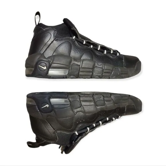 Nike Air More Money Black Sneakers 7 Youth Womens 8.5
