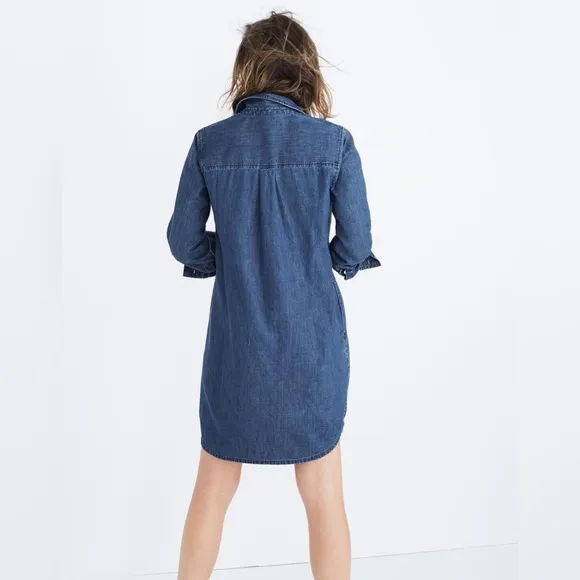 NWOT Madewell Denim Popover Shirtdress - Medium - Ian Wash