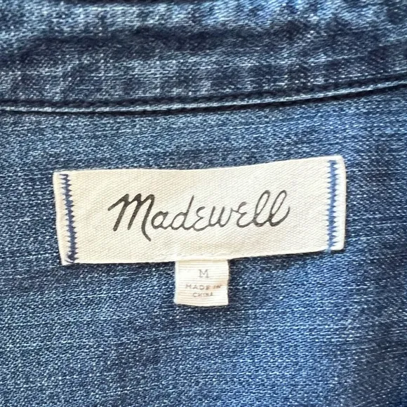 NWOT Madewell Denim Popover Shirtdress - Medium - Ian Wash