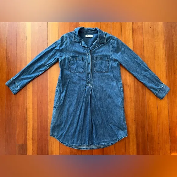 NWOT Madewell Denim Popover Shirtdress - Medium - Ian Wash