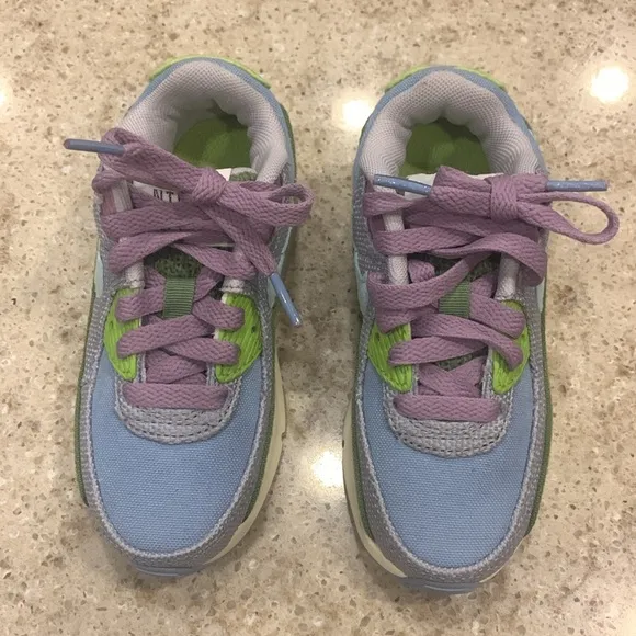 NWOT Nike Air Max 90 SE 'Sun Club Blue Tree-line Sneakers Size 10.5