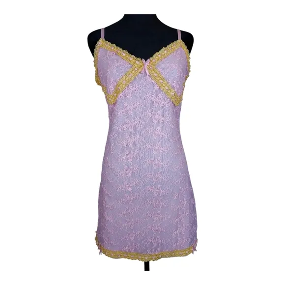 NWT Betsey Johnson Olivia Lace Mini Slip Dress